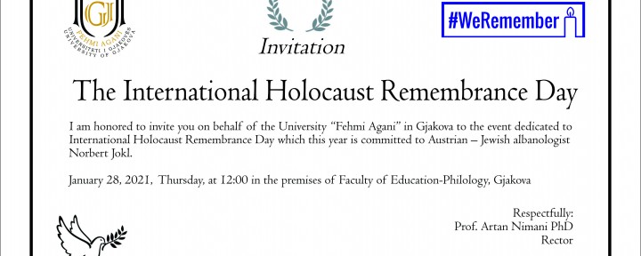 Me 28 Janar shënohet dita e kujtimit të Holokaustit në UFAGJ